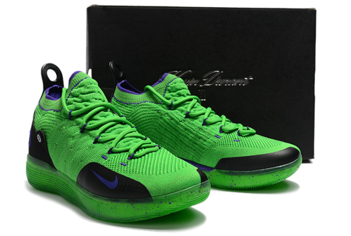 Nike KD 11 Green Black-Purple - Click Image to Close